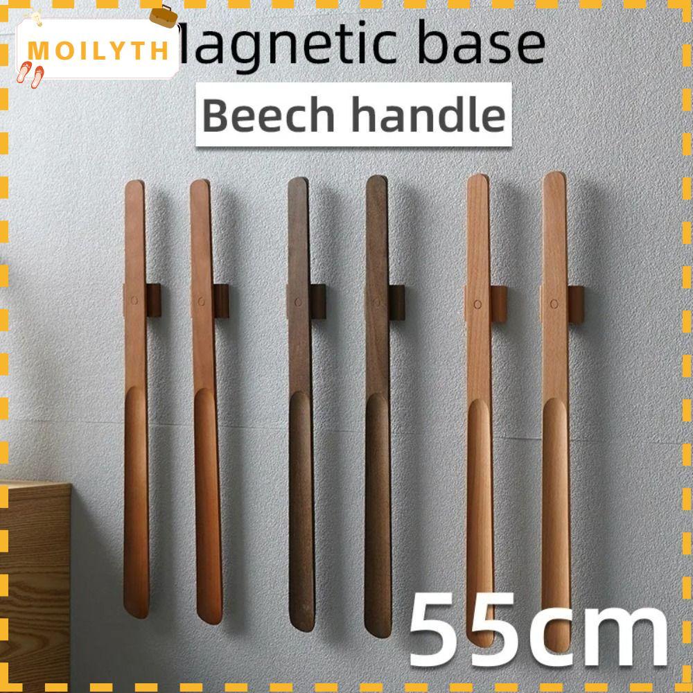 MOILYTH Magnetic Shoehorn ด้ามไม้ 30/55 ซม. ใช้งานสะดวกสำหรับผู้สูงอายุและสตรีมีครรภ์