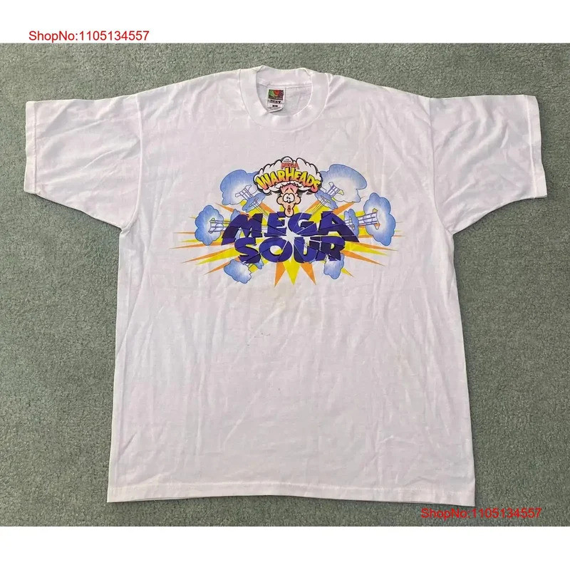 เสื้อยืดวินเทจยุค 1990s The Original MEGA WARHEADS Candy SOUR ไซส์ XL ดีไซน์วินเทจ ทันสมัย ระบายอากา