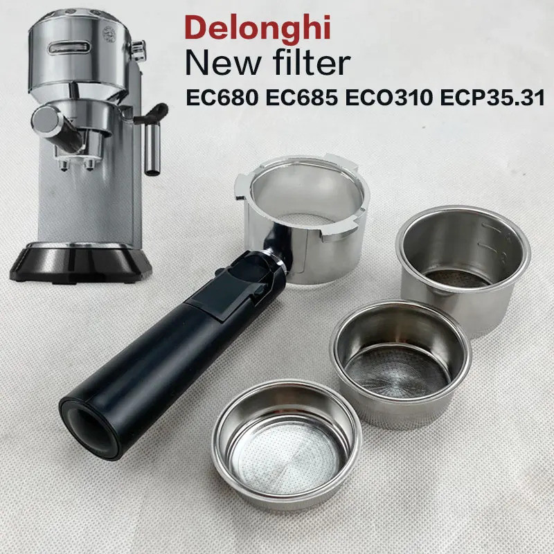 Delonghi-Coffee Bottomless Portafilter สําหรับ Delonghi Naked Filter Replacement 51MM ตะกร้ากรองอุปก