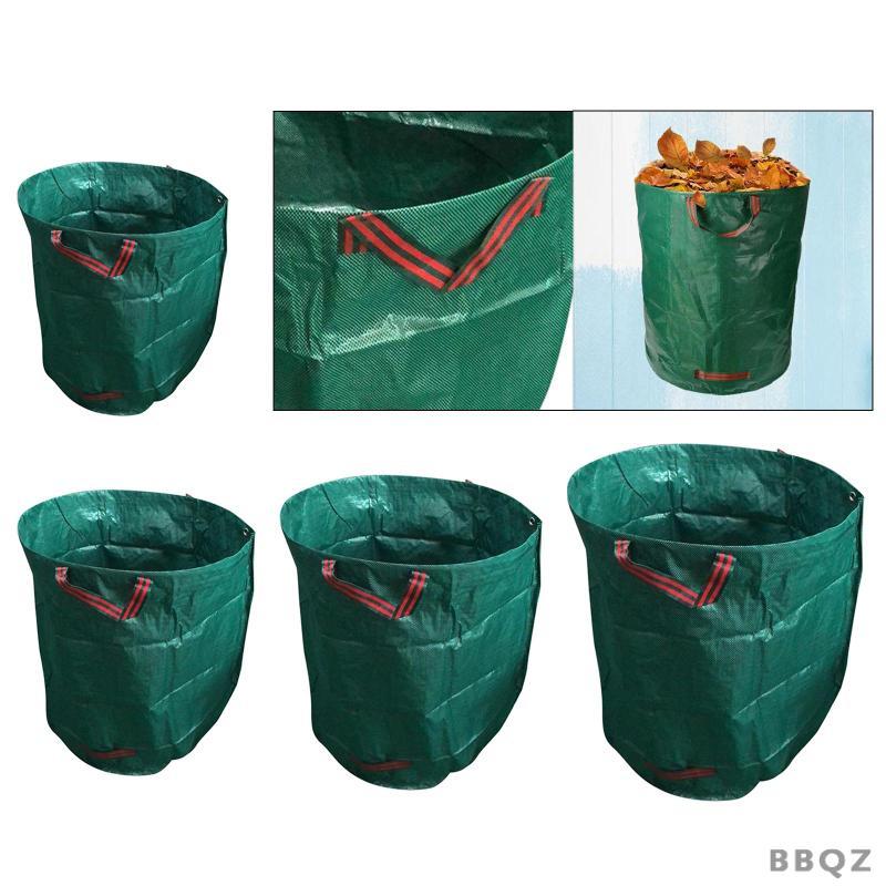 [Bbqz01] 60L-500L Garden Bag Heavy Duty Reusable Yard Leaves Bags Plant Clippings Bag
