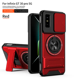 เคสเกราะกันกระแทก Magnetic Heavy Duty สําหรับ Infinix GT 30 20 PRO 5G แท่นชาร์จไร้สายเคสโทรศัพท์พร้อมฝาครอบกล้องสไลด์