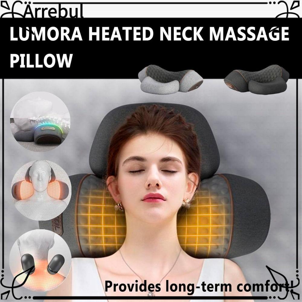 AREBUL หมอนนวดคอ 3-in-1, หมอนนวดคอเมมโมรี่โฟม 3-in-1, นวดคอแบบพกพานวดคอนุ่มสําหรับคอเปลนวดผ่อนคลาย