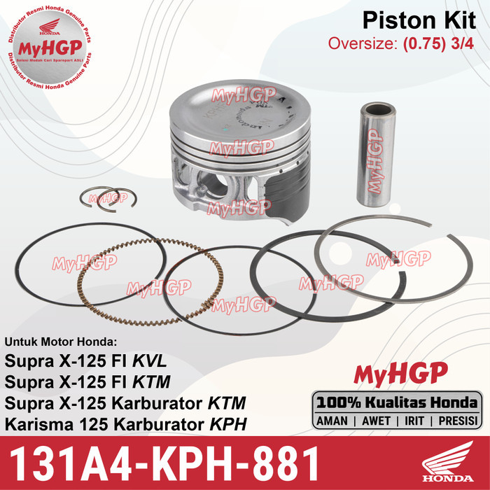 131A4KPH881 ชุดลูกสูบ/ชุดกะลาสี/ชุด Karisma/Supra-X 125 0.75 131A4-KPH-881