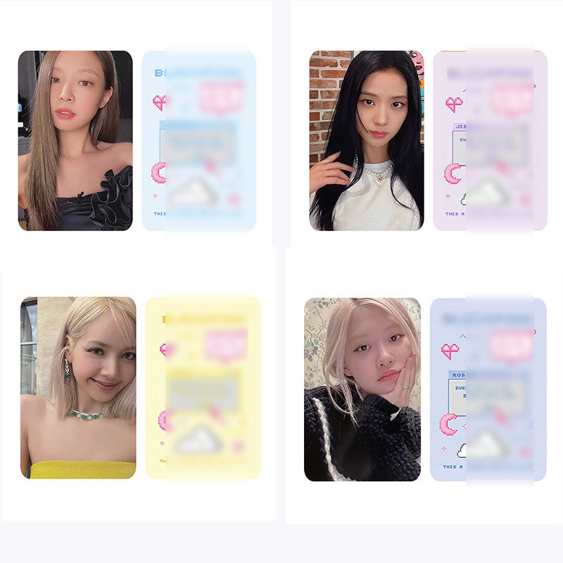 BLAKPINK Ink 6th Anniversary Stationery Photocard Jisoo Rose Color English Lisa Merchantion Card Lim