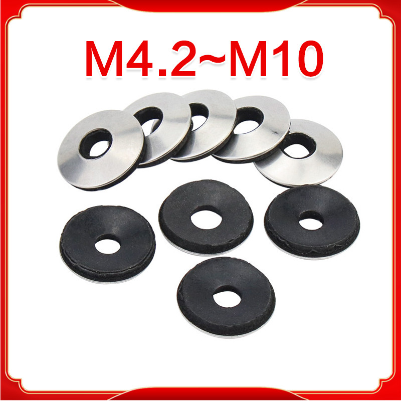 304 ปะเก็นคอมโพสิตสแตนเลส, ปะเก็นปิดผนึกกันน้ํา, สกรูแตะตัวเองเจาะยางหาง EDPM ปะเก็น M4.2M4.8/M5.5/M