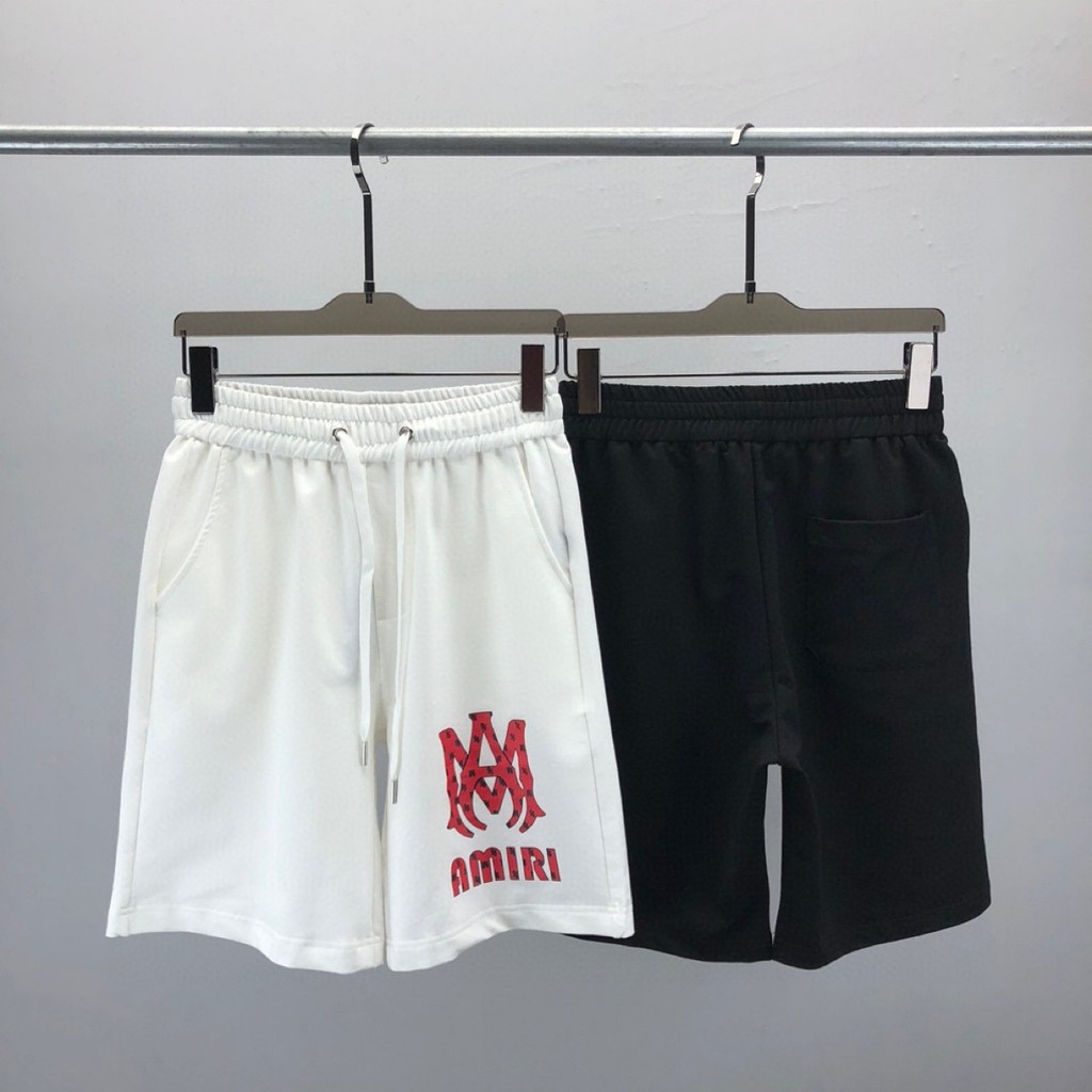 AJOB Amiri กางเกงขาสั้นลําลองพิมพ์ลายตัวอักษรกางเกงห้าส่วนสําหรับทั้งชายและหญิง