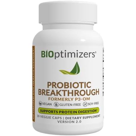 BIOptimizers Probiotic Breakthrough – Lactobacillus Plantarum OM Probiotics & Prebiotics Health Supp