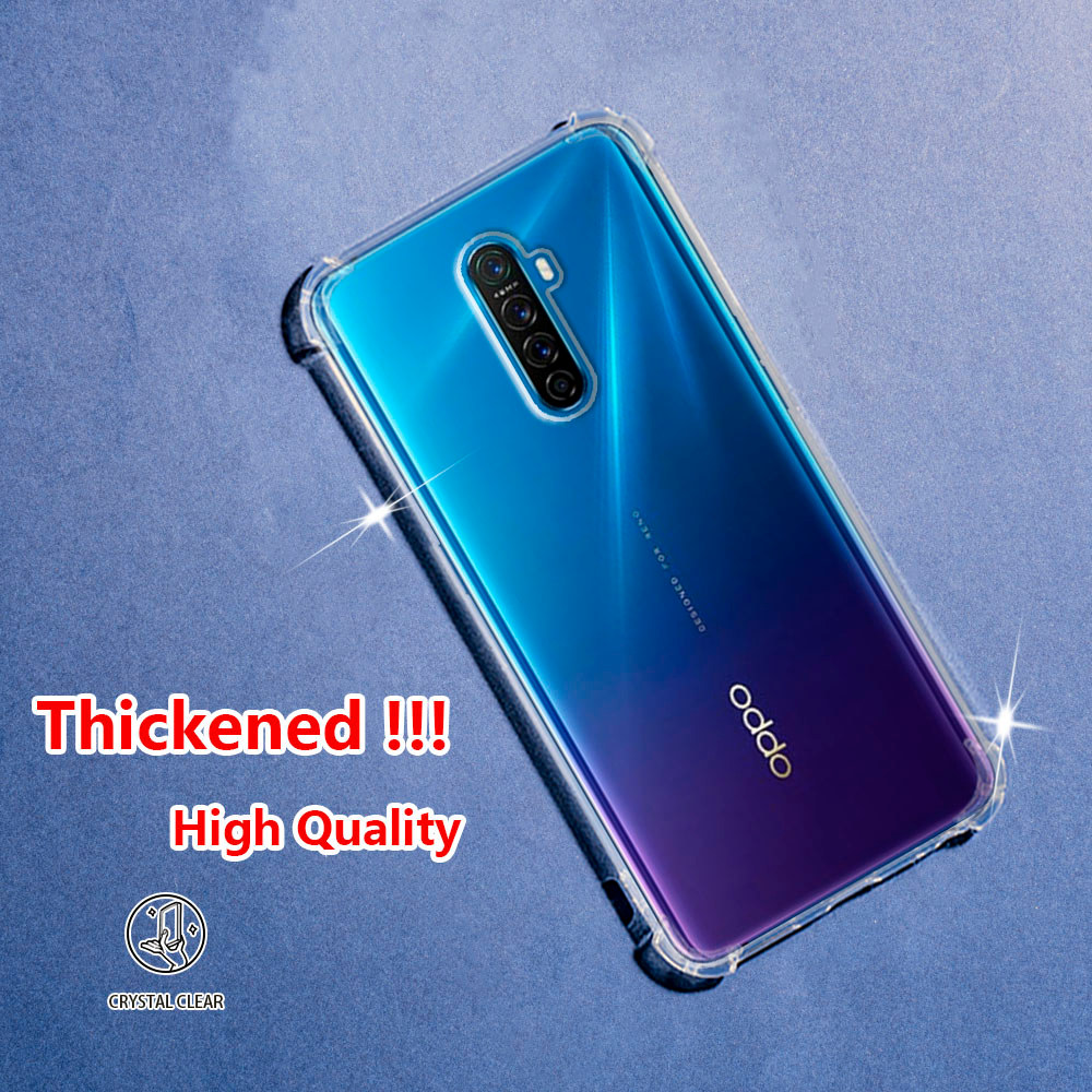 สําหรับRealme X2 Pro Reno ACE RMX1931 คริสตัลClear JellyกรณีAir-Guardมุมนุ่มTPUยืดหยุ่นซิลิโคนป้องกันยางโปร่งใสเคสโทรศัพท์