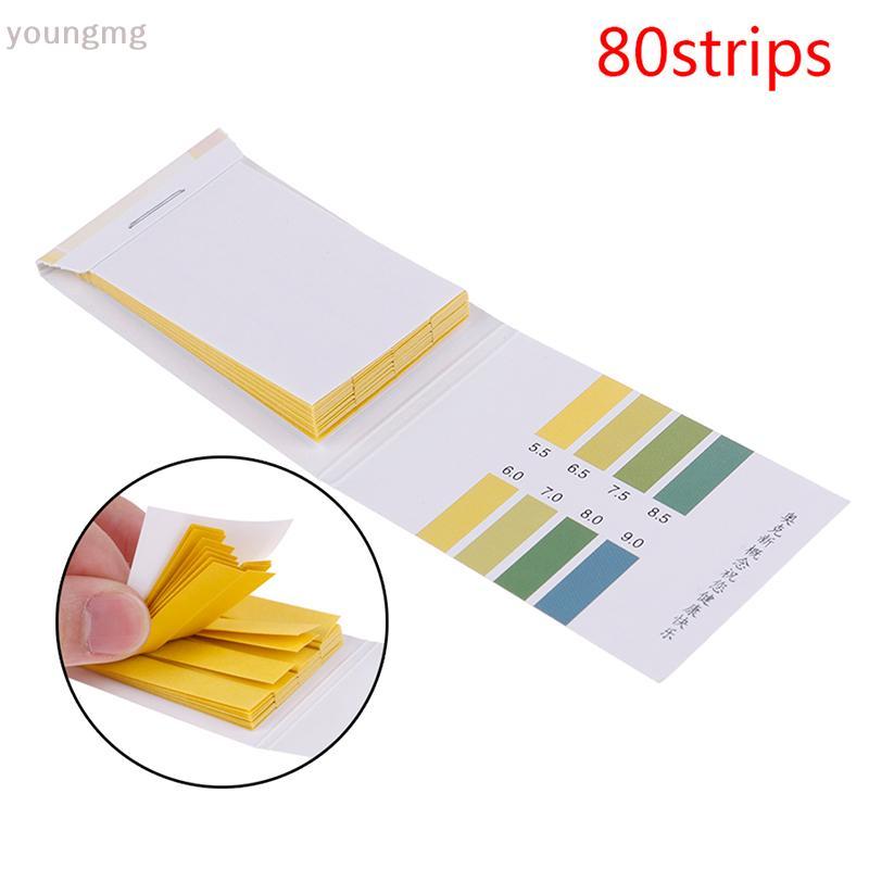 [YG] 80Strips Meters Indicator PH มูลค่า 5.5-9.0 กระดาษทดสอบ Litmus กรดอัลคาไลน์ TH