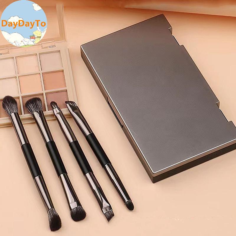 DayDayTo ชุดแปรงแต่งหน้าสองปลาย: แปรงอายแชโดว์, แปรงคอนทัวร์, แปรงปัดแก้ม, แปรงแต่งหน้าขนาดเล็กแบบพก