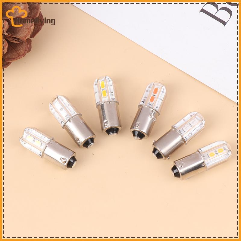 HOME BA9S หลอดไฟ LED 6V อัพเกรดหลอดไฟ 4LED โคมไฟสําหรับไฟฉายไฟหน้ามอเตอร์จักรยานเครื่องมือหลอดไฟ LED