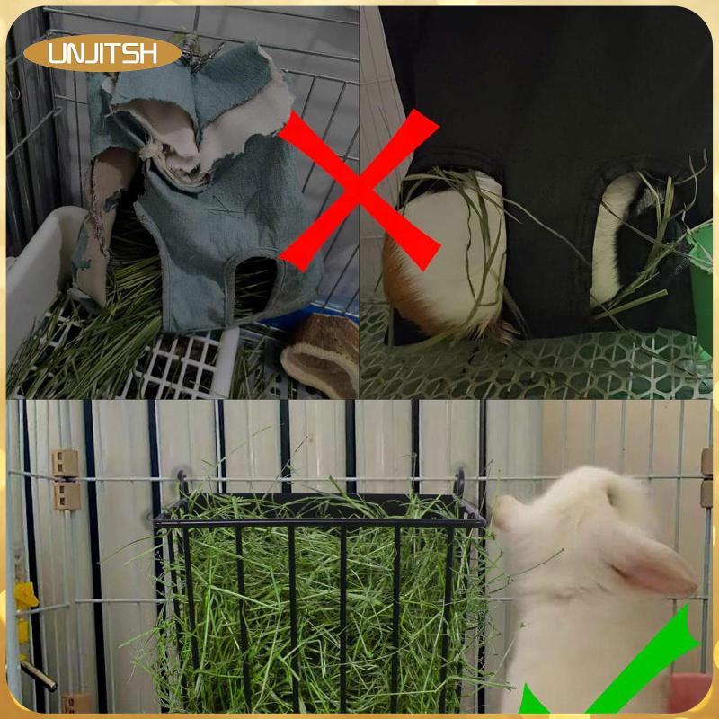 [unjitsh] เครื่องป้อนหญ้าแห้งสําหรับกระต่าย, ป้อนอาหาร Manger Bunny Hay Feeder Rack Hay Food Rack fo