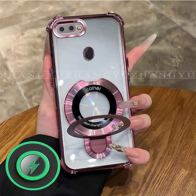 เหมาะสําหรับ OPPO A5S A12 A7 F9 PRO เคสโทรศัพท์ใหม่แม่เหล็กยึดกันกระแทกปลอก SJ09