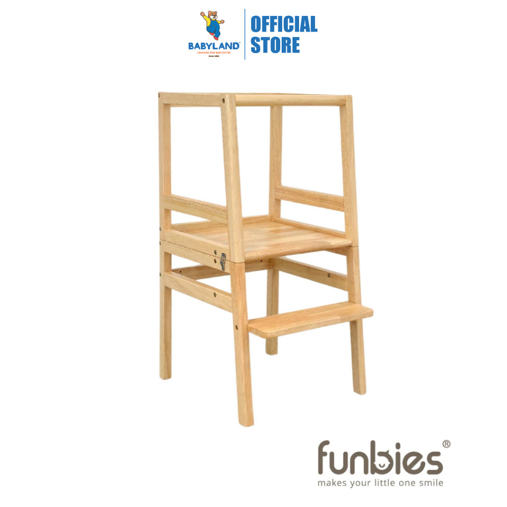 Funbies Baecere Convertible Learning Tower - สีขาวธรรมชาติ