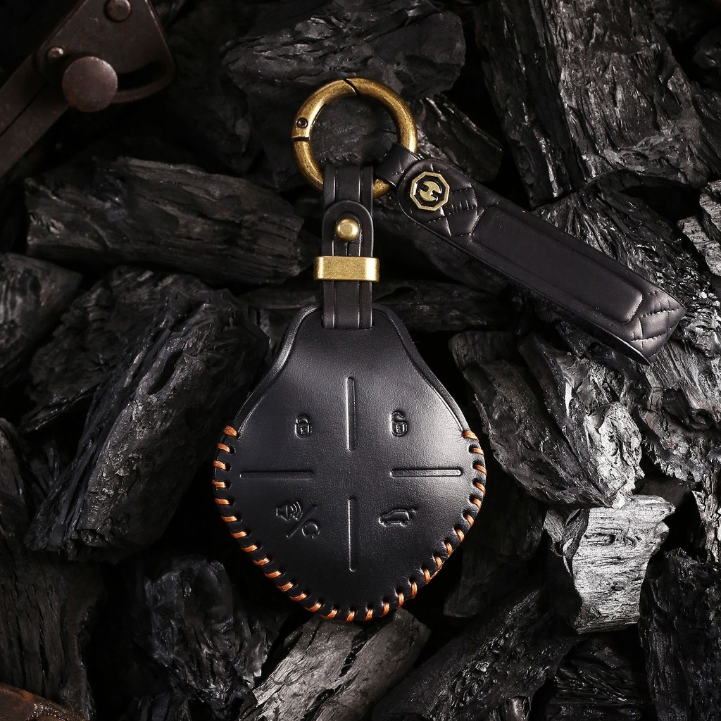 สินค้าใหม่ Retro Key Cover เหมาะสําหรับ Jetto Chery Tu Dasheng idm รถ Handmade ของแท้หนังกระเป๋าหัวเ