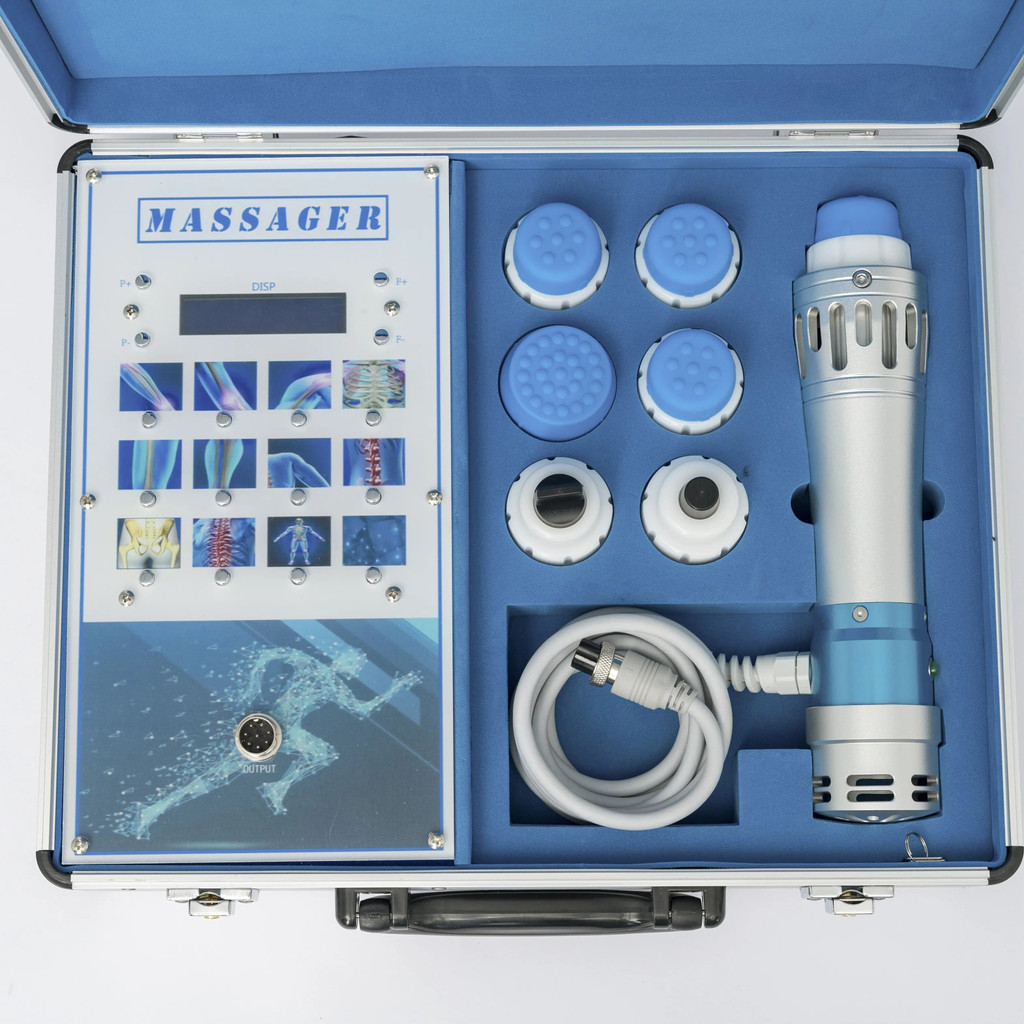 CE ได้รับการรับรอง ESWT อุปกรณ์บําบัดสําหรับบรรเทาอาการปวดแบบพกพา Shockwave Therapy ระบบคอไหล่นวดภาษ
