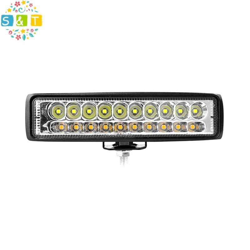 [S&T] 1x 6" 60W Car Top LED Offroad Work Light Bar Dual Color White & Amber Waterproof {th}