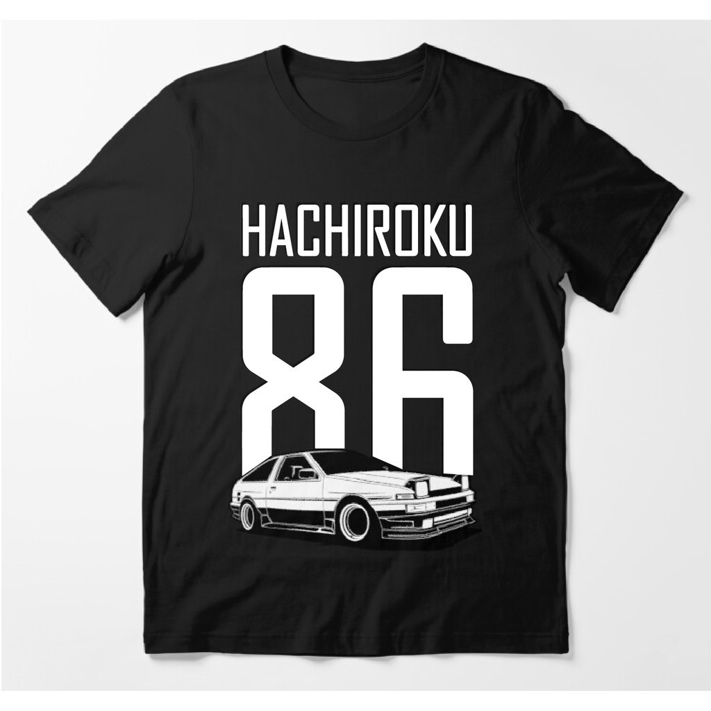 Baju Cotton HACHIROKU TOYOTA INITIAL D AE86 86 GT86 T shirt X Local Seller Short Sleeve Print Shirt