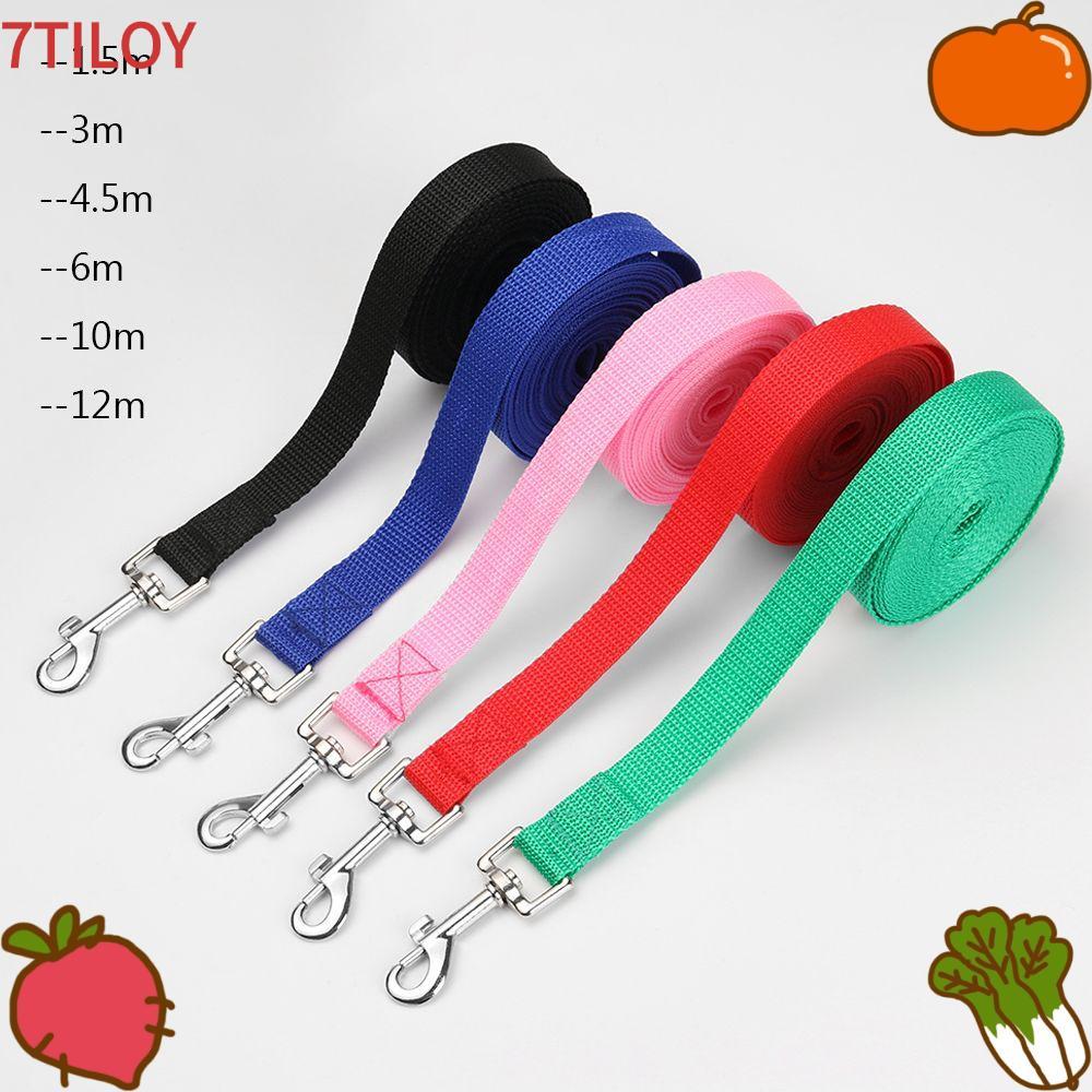 7TILOYSHOP สายรัดตะกั่วสัตว์เลี้ยงซัพพลายสุนัขแมวเข็มขัดไนลอนยืดหยุ่นการฝึกอบรมการเดิน