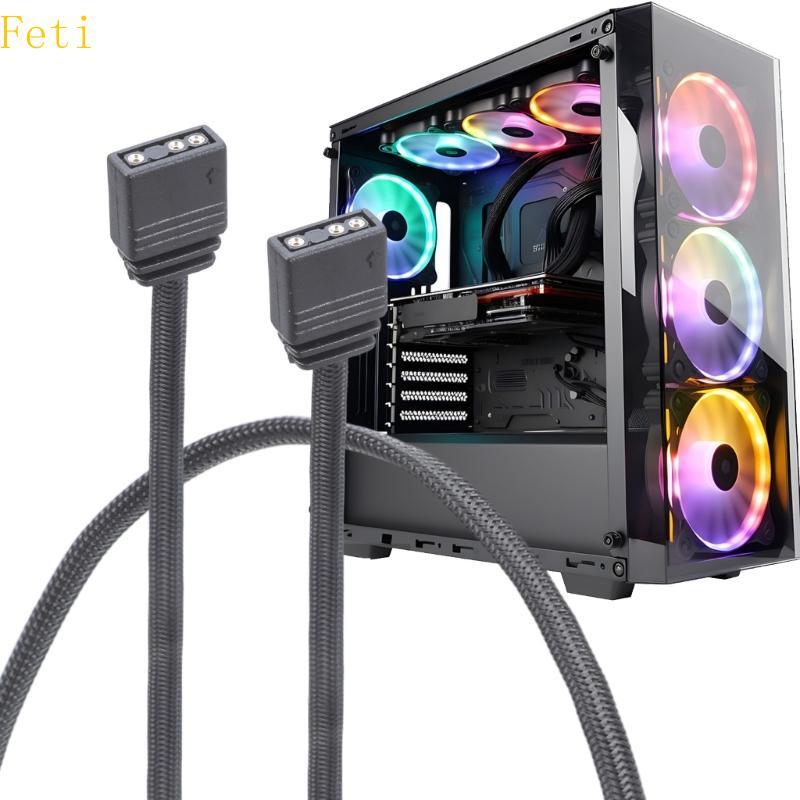 Feti Chassis Light 3 Pin ARGB Extension Cable Pre-Soldered Sockets Dynamic Lighting