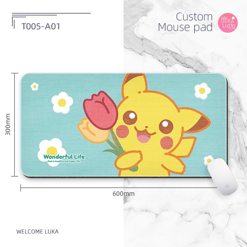 Duck Ke 3mmins Ghost Dream Pikachu Treasure Mouse Pad เต่าหนา Ni Style Long Large Gengda Style SRSO