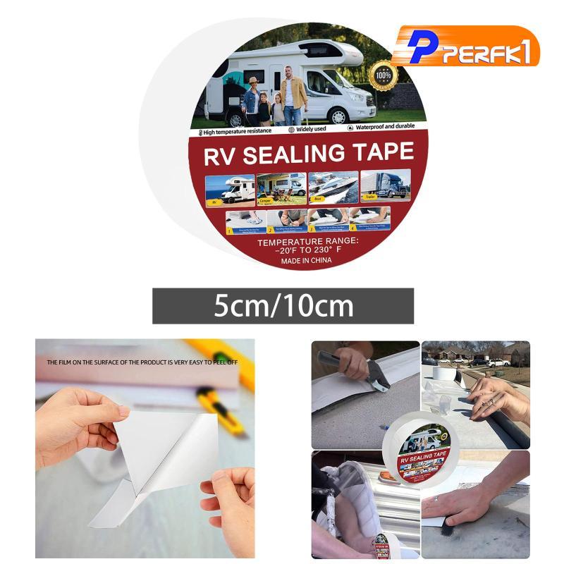 [Perfk1] RV Sealant Tape Weatherproof กันน้ําพรีเมี่ยมใช้งานง่ายซ่อมหลังคาซีลหลังคาเทปสําหรับหน้าต่า