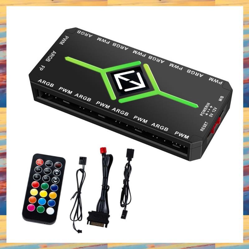 [LMQN] 5V 3 Pin ARGB Controller Cooling 4 Pin PWM Fan Hub PWM ARGB Fan Hub สําหรับ 5V แอดเดรส ARGB ค