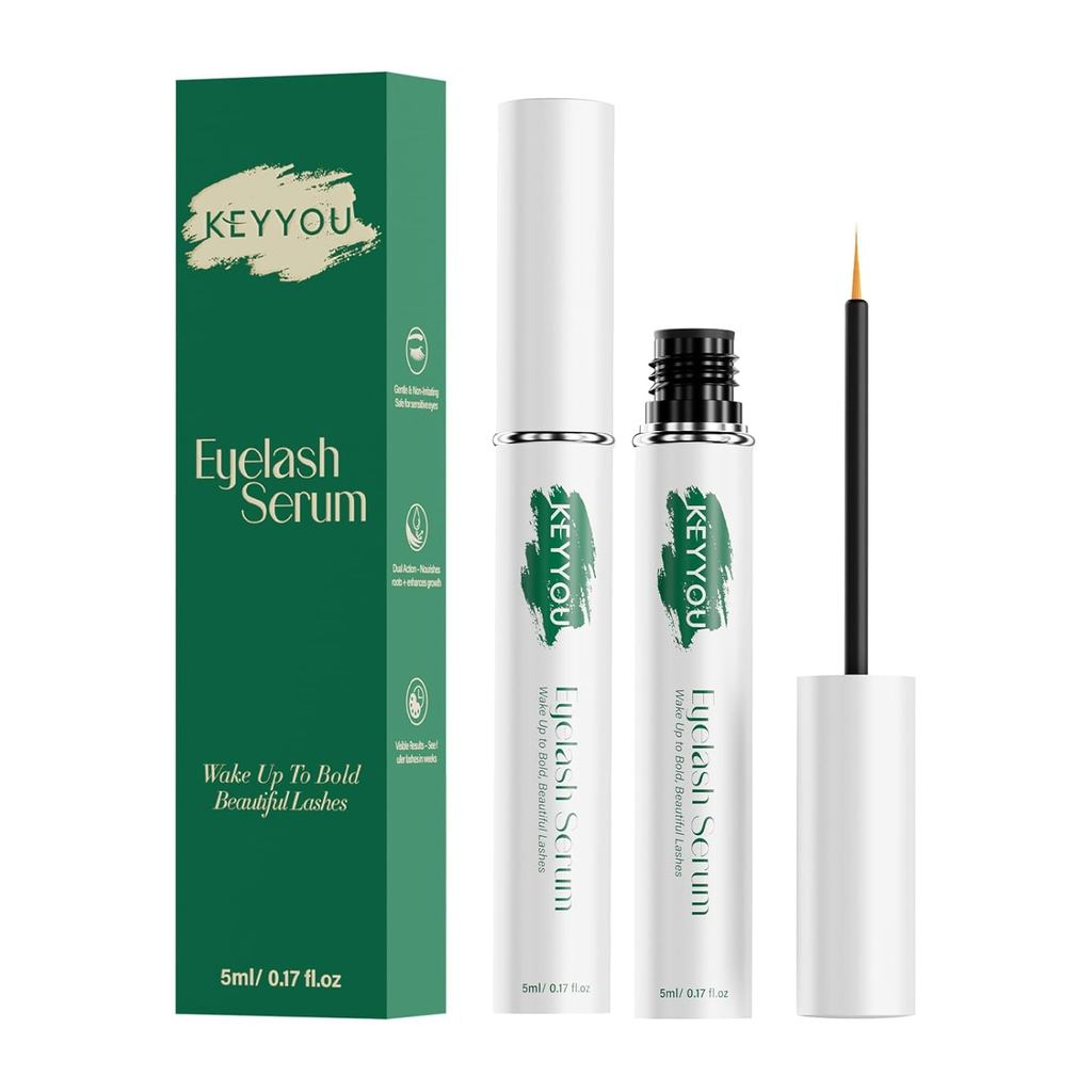 KEYYOULLASH Eyelash Serum to Grow Lashes & Brows Eye Lash Serum for Lashes with Advanced Formula Eye