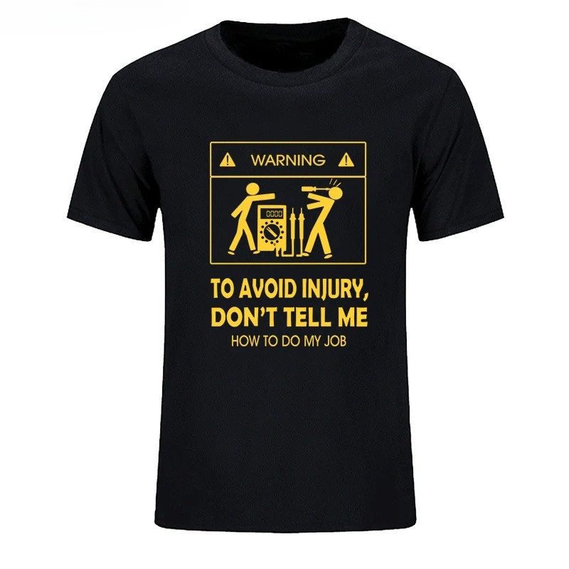 เสื้อยืดลายกราฟิก 'Cool Don't Tell Me How To Do My Job' สไตล์ยุค Y2K สำหรับช่างไฟฟ้า ตลกและแฟชั่น