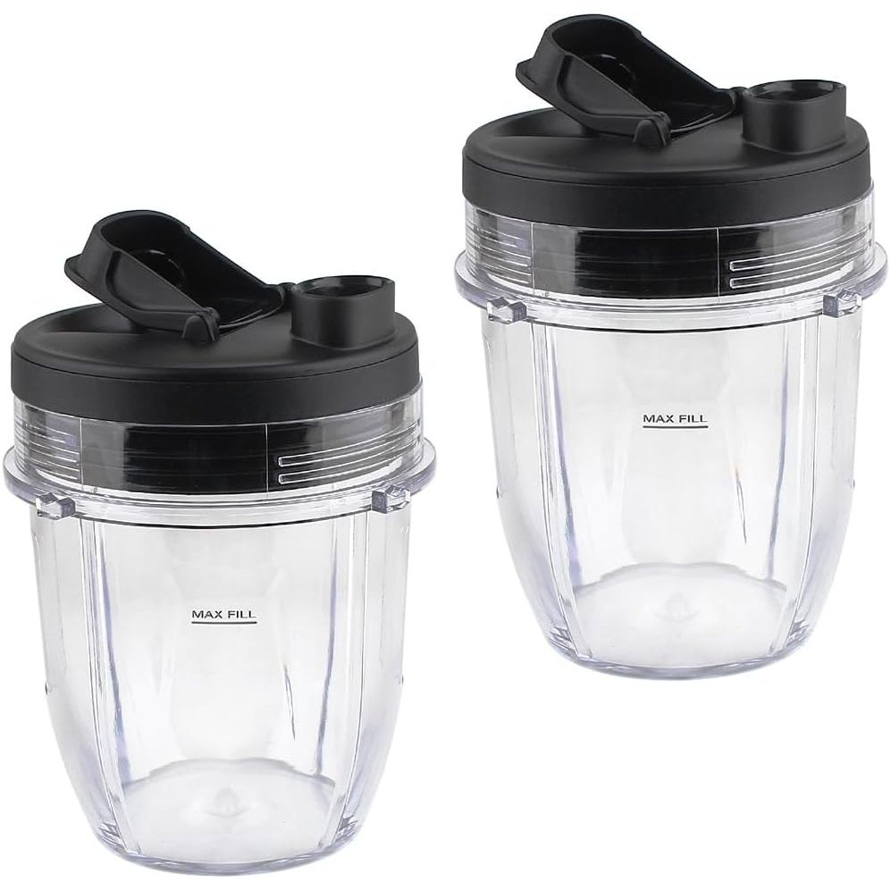 อะไหล่ทดแทน 12oz พร้อมฝาปิด Sip & Seal, ใช้งานร่วมกับ Ninja Blender BL450 BL480 BL640 BL680 BN400 BN