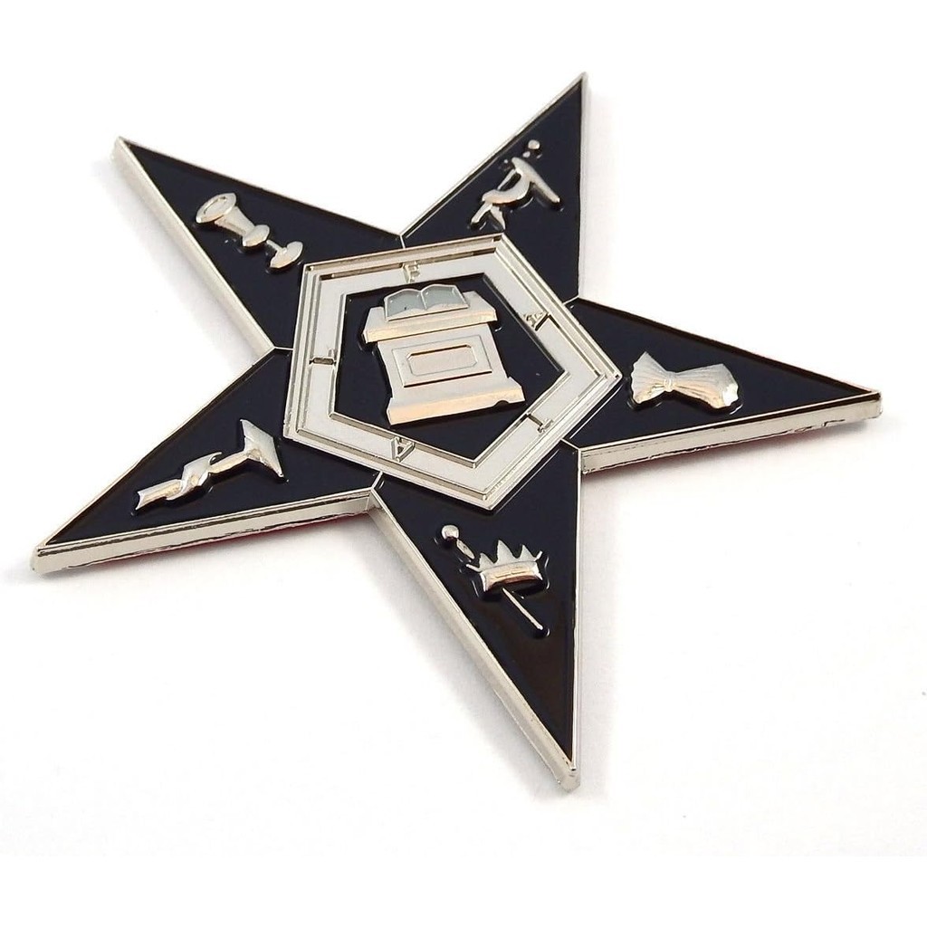 Eartern Star Shaped Masonic 3" auto Emblem รูปลอกรถโลหะ MAS34