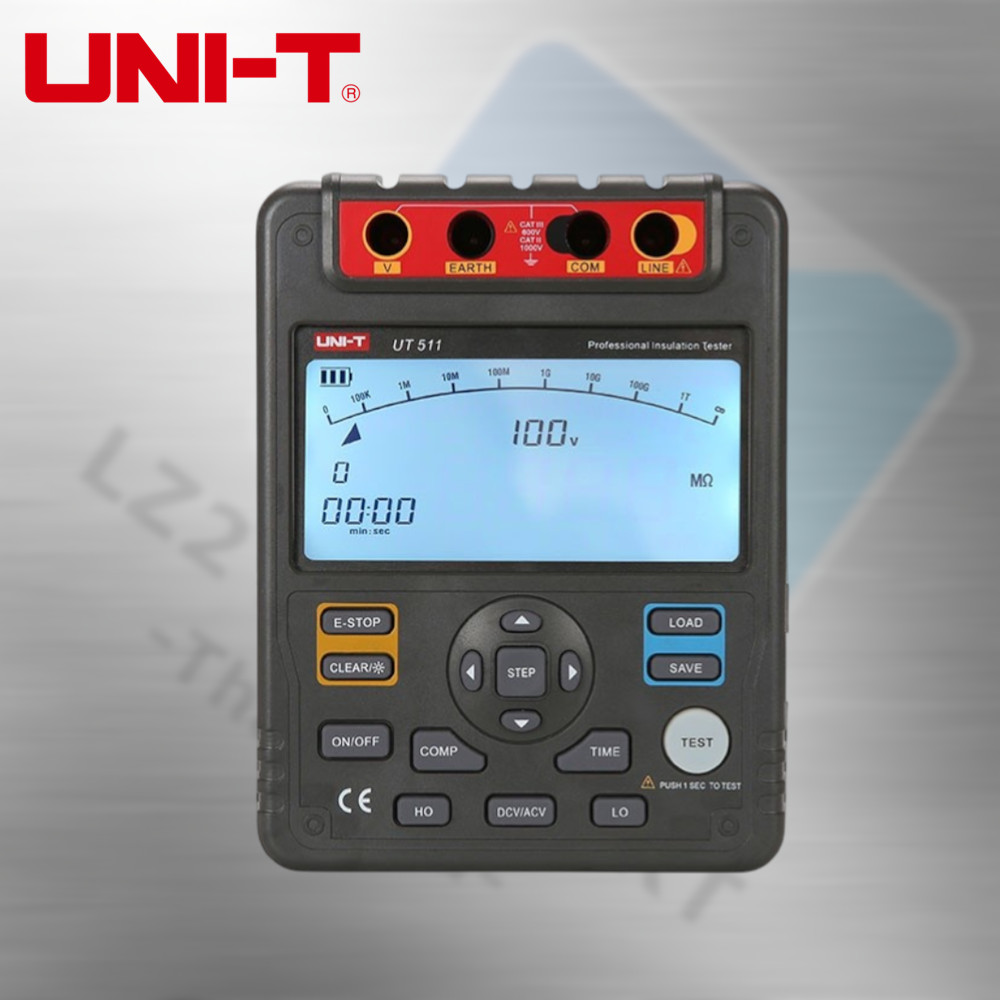 Uni-t UT511 เครื่องทดสอบความต้านทานดิจิทัล โอห์มมิเตอร์ โวลต์มิเตอร์ 1 โอห์มต่ํา 1000V 10Gohm