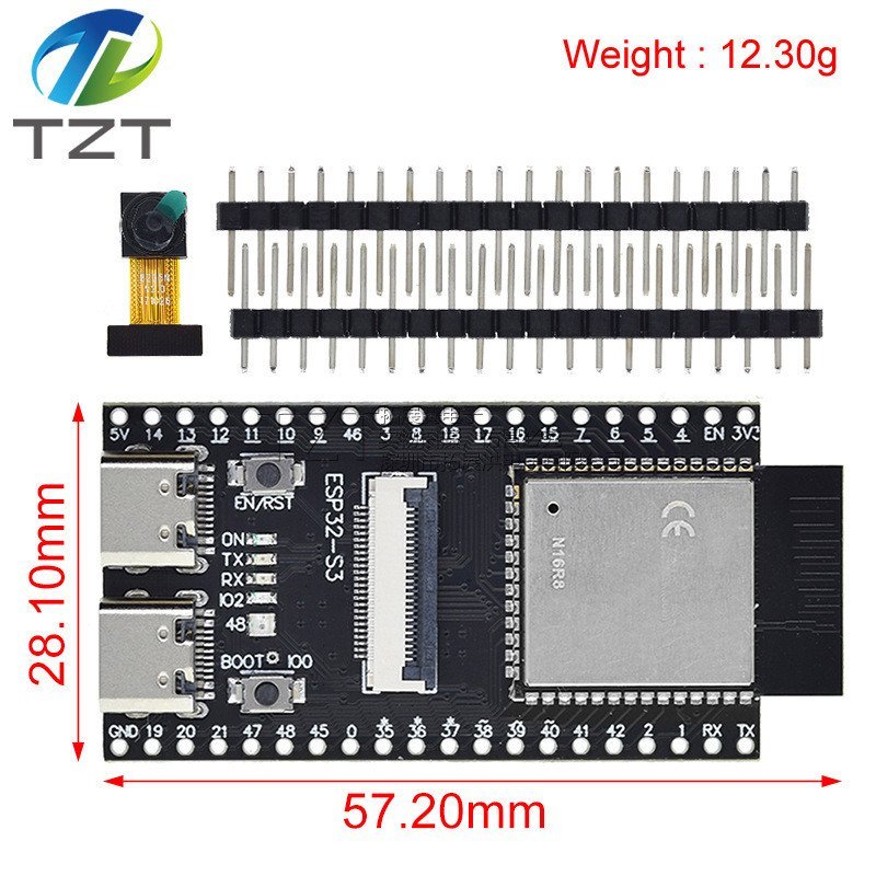 ESP32-S3 WROOM N16R8 CAM บอร์ดพัฒนา WiFi+โมดูล OV2640/5640 กล้อง