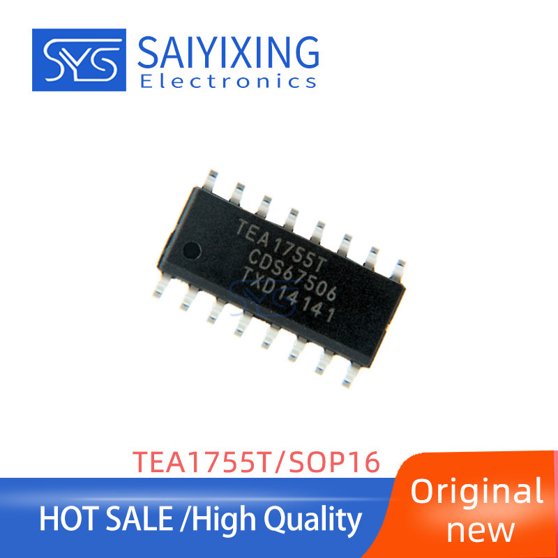 2 ชิ้นใหม่ TEA1755T TEA1755 ชิปการจัดการพลังงาน IC Patch SOP-16