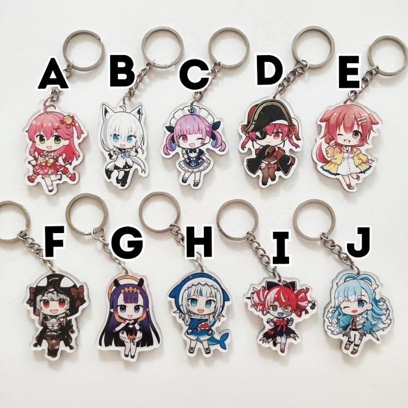 พวงกุญแจ Hololive Vtuber 1 Sakura Miko Shirakami Fubuki มินาโตะ Aqua Houshou Marine Inugami Korone Sakamata Chloe Ninoma