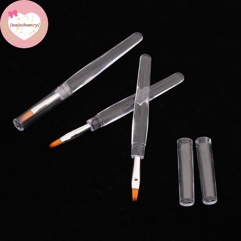 WW 5/10 ชิ้นแบบพกพาทิ้งลิปแปรง Lipsti แปรงฝาครอบโปร่งใส Rod แต่งหน้าเดี่ยวคอนซีลเลอร์ Lip Gloss แปรง