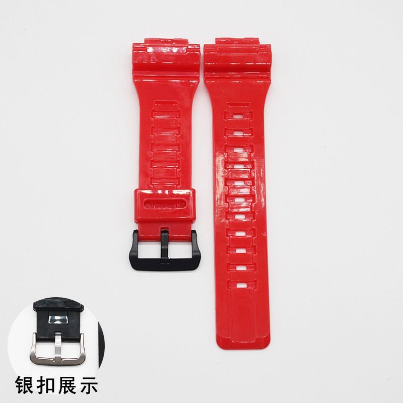 ปากนูน 18 มม.สายนาฬิกาเรซิ่นสายคล้องคออุปกรณ์เสริม AQ-S810W AEQ-110W W-735H