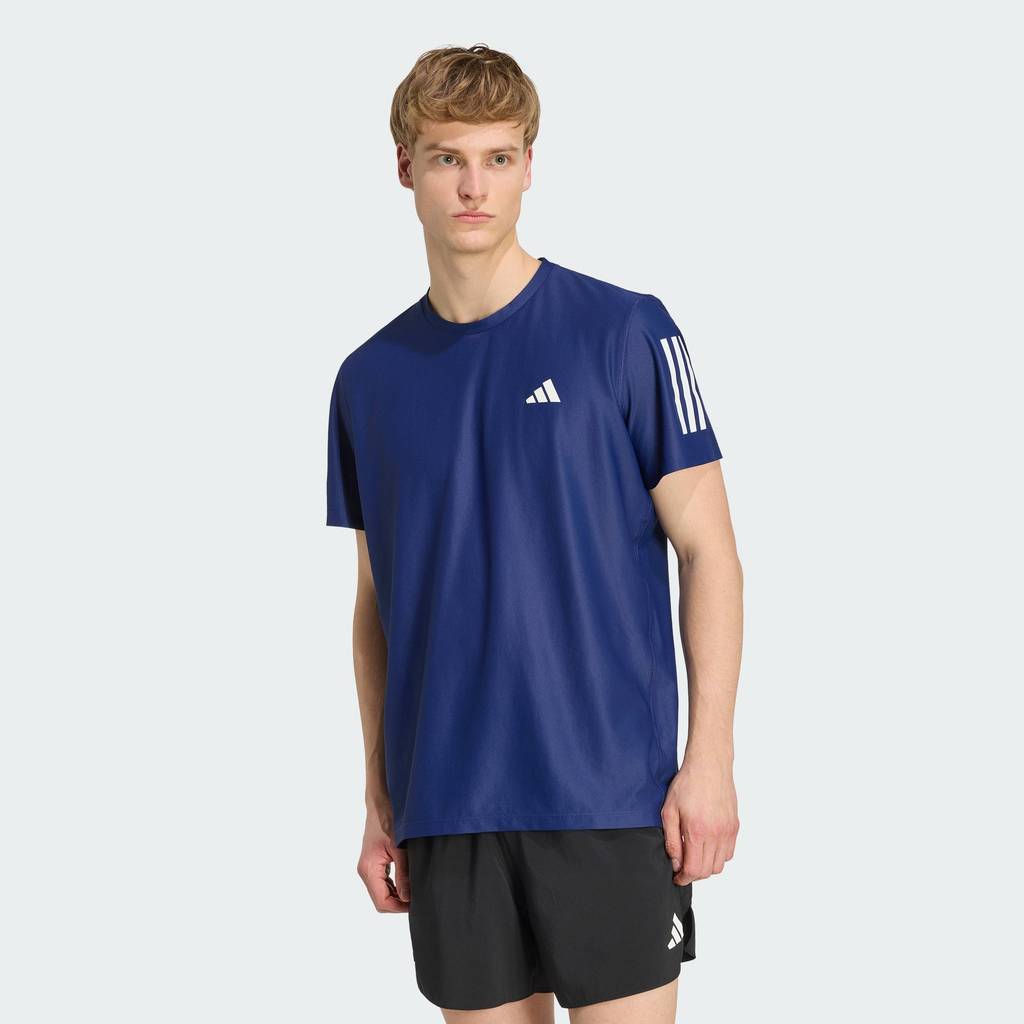 adidas วิ่ง เสื้อยืด Own the Run ผู้ชาย สีน้ำเงิน IN1502