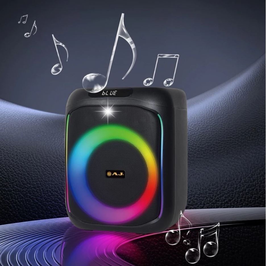 AJ X65 ลำโพงบลูทูธ 60 วัตต์ พร้อม ไมโครโฟนไร้สาย และรีโมทควบคุม