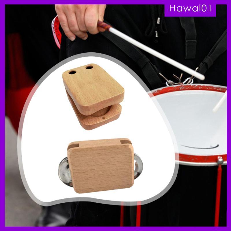 [ฮาวาย] Cajon Castanet Compact Wood Drum Accessory Cajon Companion Musical Percussion for Portable D