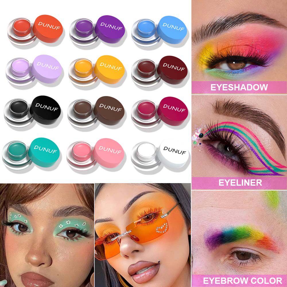 Cos Color Eyeliner ดินสอเขียนคิ้ว Dye Eyebrow Cream Eyeliner White Orange Pink Green Purple Burgundy