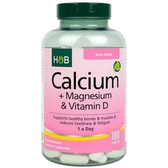 Holland & Barrett Calcium + Magnesium & Vitamin D 180 เม็ด