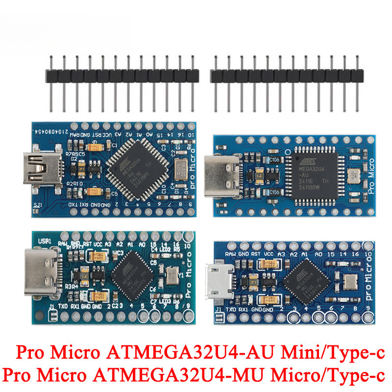 Pro Micro ATMEGA32U4 5V/16MHZ Type-c Mini USB Microcontroller โมดูลสําหรับ arduino Leonardo R3 Pin H