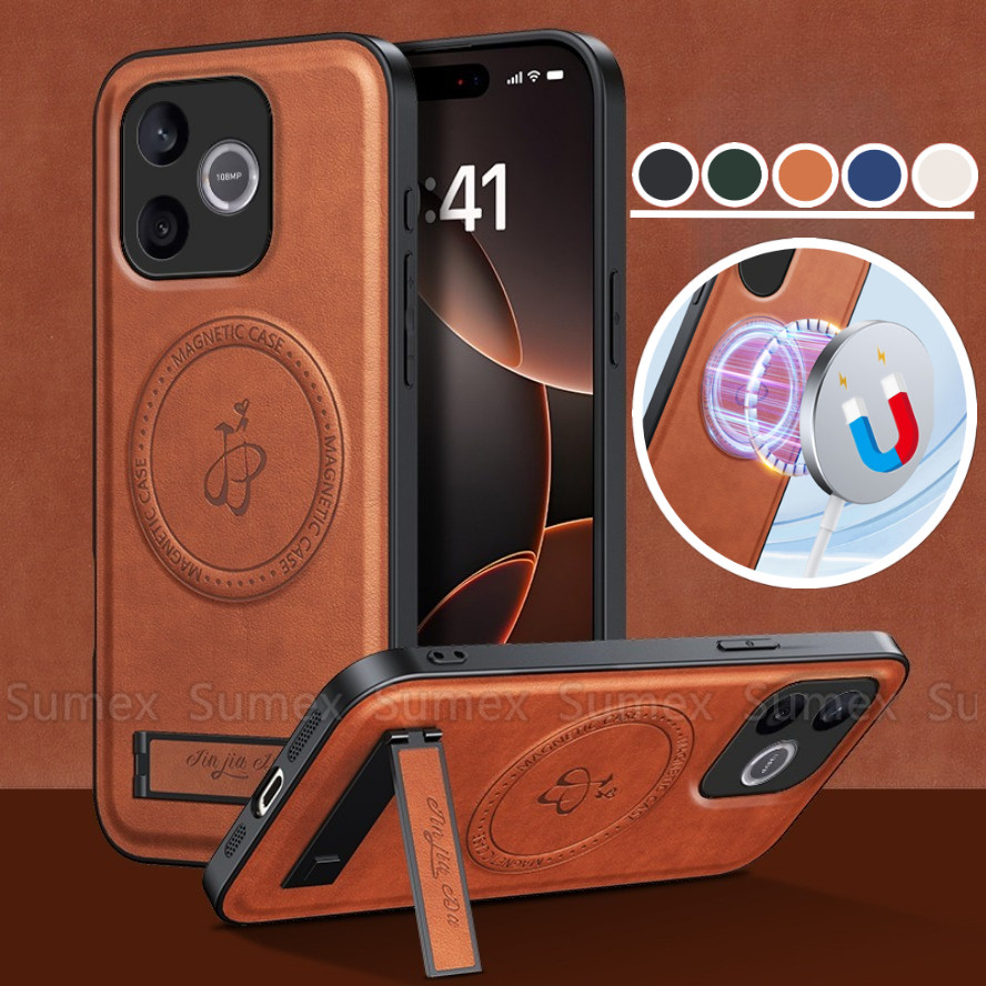 แม่เหล็กชาร์จแหวนหนังสําหรับ Honor 600 Lite 5G Stand Holder Plain Casing Phone Bracket กันกระแทกปกหล