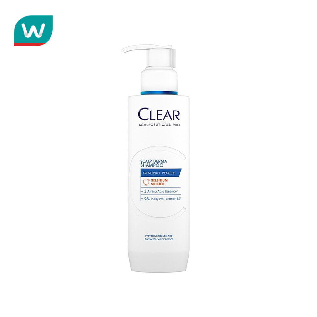 Clear เคลียร์ สกาล์ปซูติคอลส์ โปร สกาล์ป เดอร์มา แชมพู แดนดรัฟ เรสคิว 200 กรัม