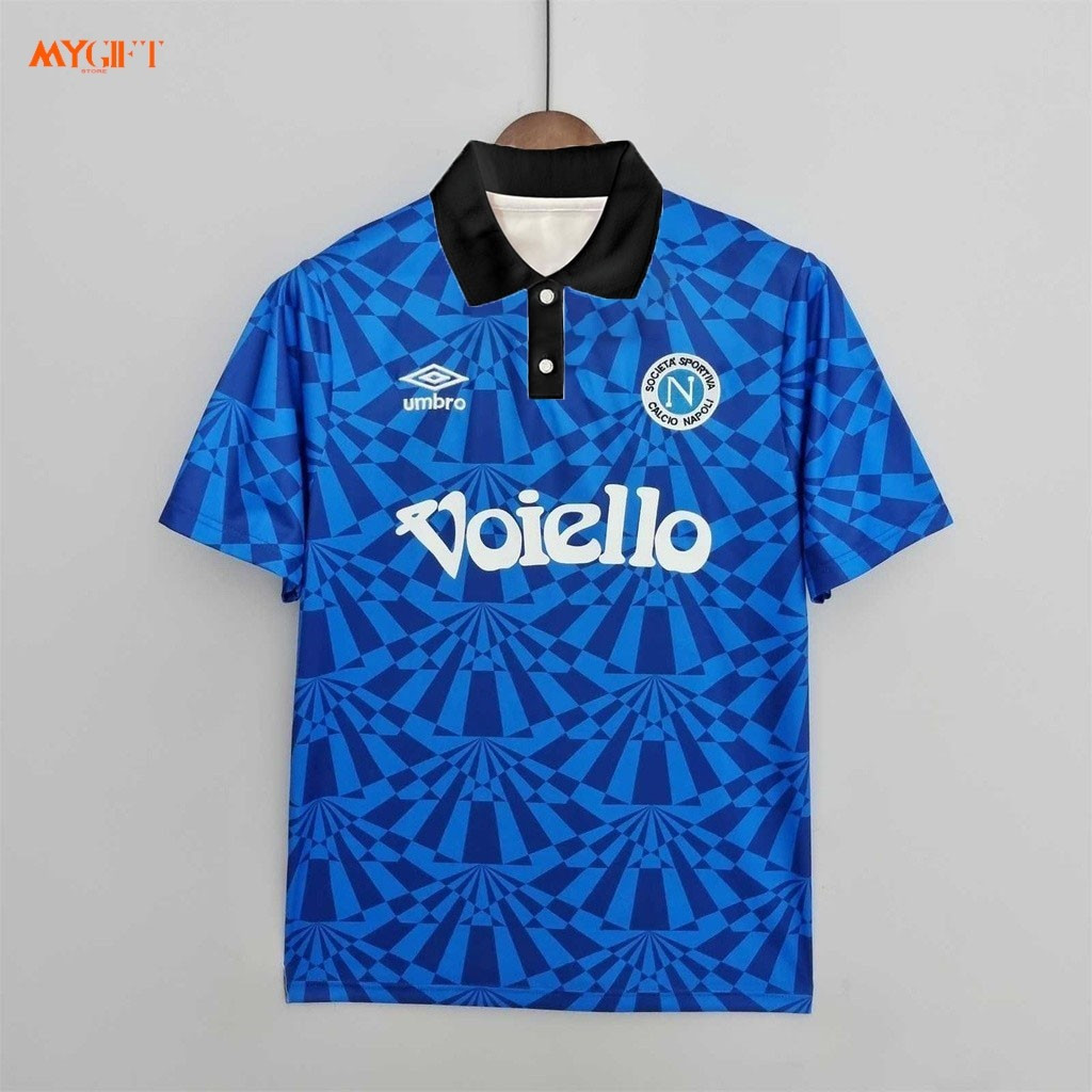 91-93 Napoli Home Retro Soccer Jersey Football Vintage Sports Jersey