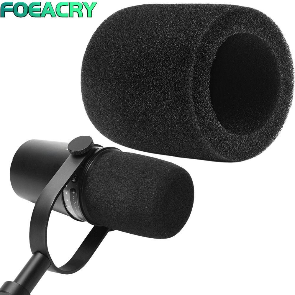 FOEACRY ไมโครโฟน Pop Filter, เปลี่ยน Flocked ฟองน้ําโฟม Mic กระจก, Professional Windproof ลดเสียงรบก