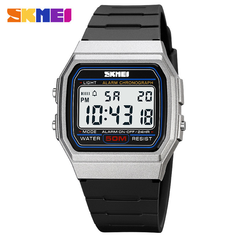 SKMEI สมี 2042 วินเทจคลาสสิกผู้ชายนาฬิกาดิจิตอลขนาดใหญ่มัลติฟังก์ชั่กันน้ําย้อนยุคสปอร์ตชายนาฬิกาของขวัญ
