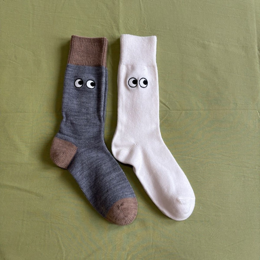 Youku Short Mid-Tube Long Socks ถักทอด้ายางยืดหยุ่น มีให้เลือกหลายลาย