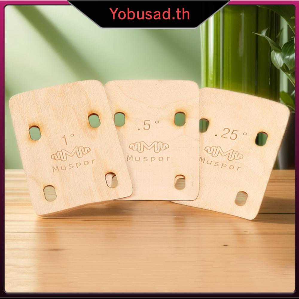 [Yobusad.th] 3 ชิ้น Maple กีตาร์ไฟฟ้าคอ Shims 0.25/0.5/1 องศากีตาร์คอ Spacer ควบคุมเสียงกีตาร์คอ Shi